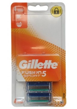 Сменные кассеты для бритья (лезвия) мужские Gillette Fusion5 Sport, 4 шт